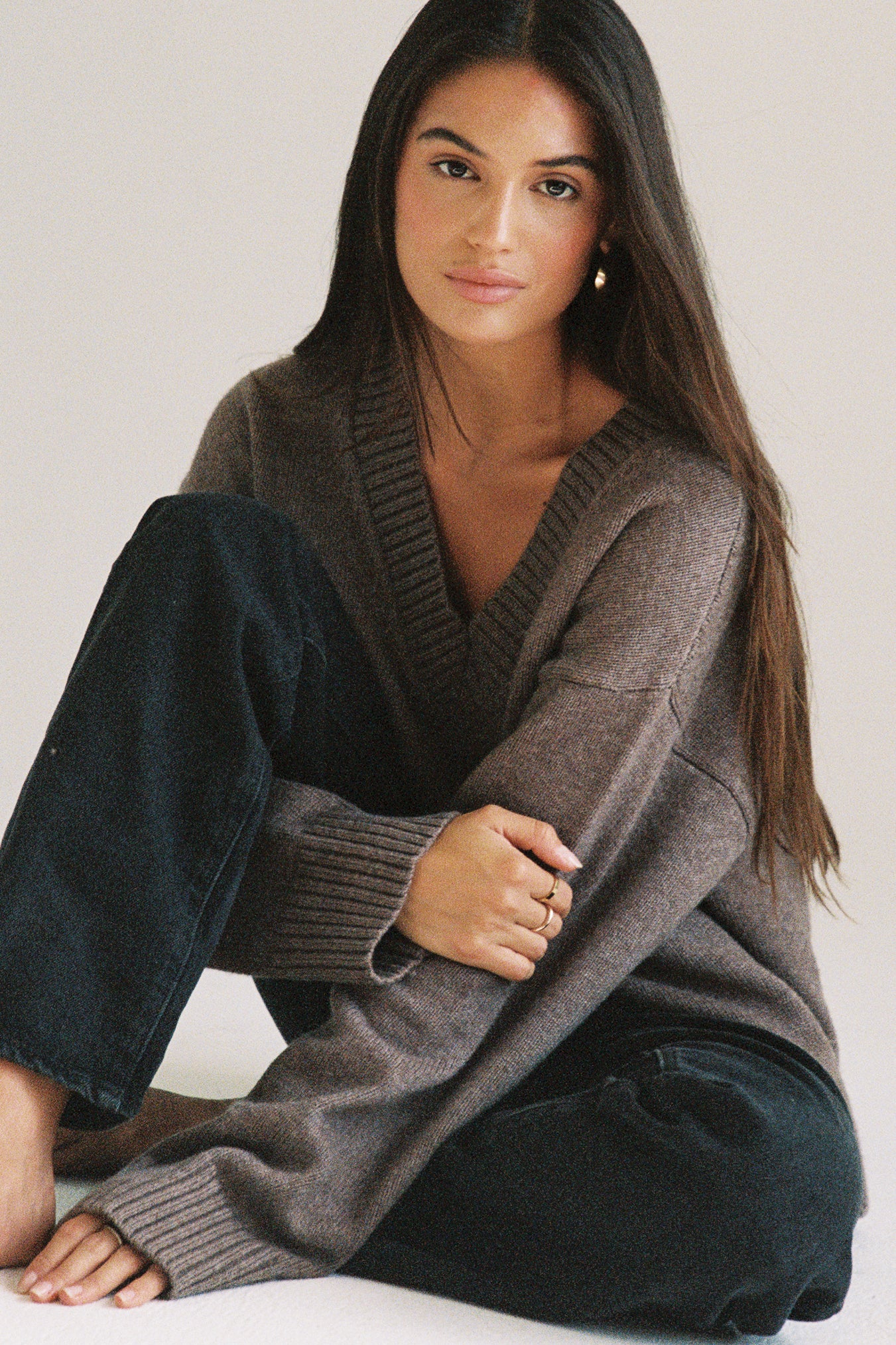 Oversized V-Neck Sweater